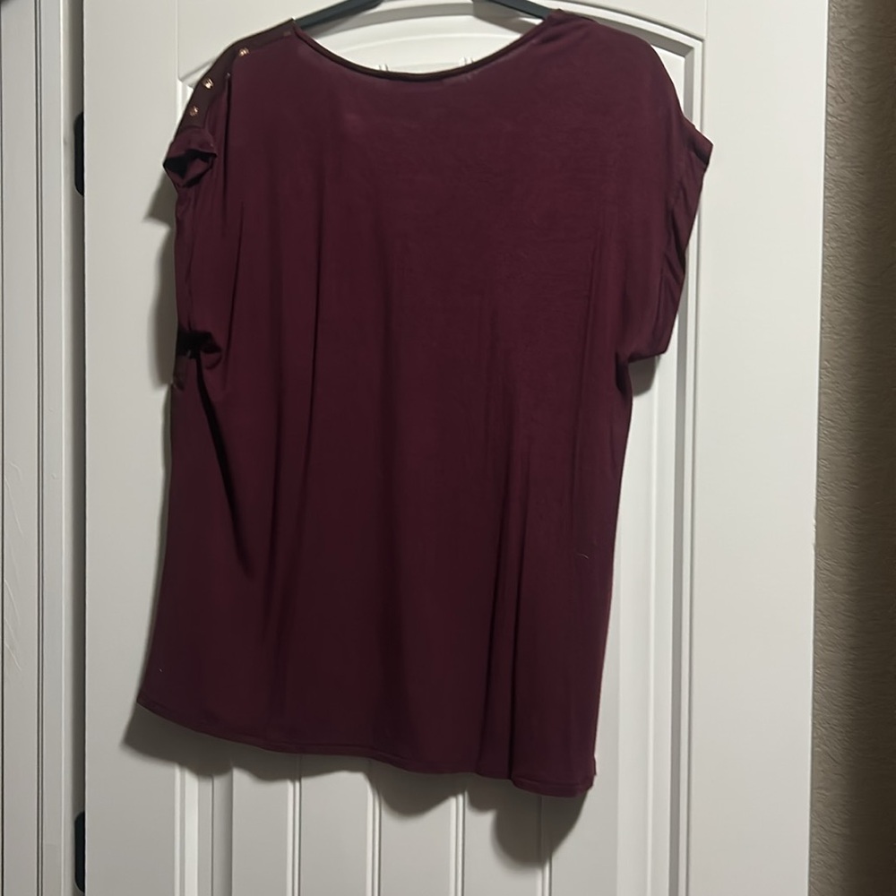 Papermoon Red Oversized Embellished Blouse - Picture 5 of 5